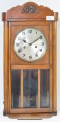 1920'S HAC HAMBURG AMERICA OAK 8 DAY WALL CLOCK