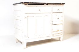 MIS 20TH CENTURY OAK PAINTED FARMHOUSE KITCHEN CUPBOARD / CABINET