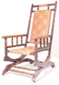 VICTORIAN 19TH CENTURY BOSTON ROCKER CHAIR