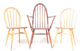 ERCOL - SET OF THREE DINING CHAIRS