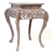 20TH CENTURY CHINESE HARDWOOD SIDE / LAMP ALTAR TABLE
