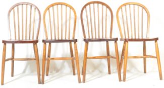 SET OF FOUR RETRO VINTAGE 20 CENTURY PINE CHAIRS