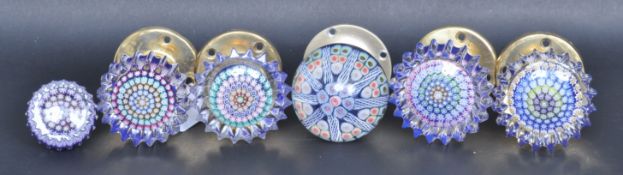 GROUP OF FIVE VINTAGE 1960’S PETER MCDOUGALL PAPERWEIGHTS DOOR KNOB