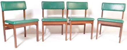 SET OF 8 MID CENTURY TEAK WOOD DINING CHAIRS