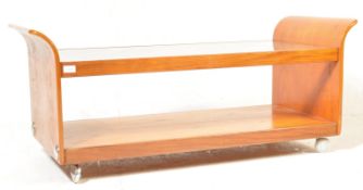 G PLAN TULIP TEAK WOOD AND GLASS COFFEE TABLE