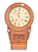 STURMAN OF WELLINGBOROUGH - DROP DIAL 8 DAY WALL CLOCK