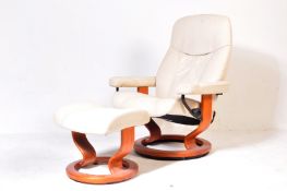 EKORNES STRESSLESS - RECLINING ARMCHAIR AND OTTOMAN