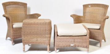 CONTEMPORARY FAUX RATTAN WEAVE CONSERVATORY SUITE