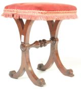 VICTORIAN 19TH CENTURY MAHOGANY FOOT STOOL