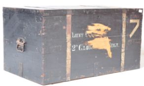 19TH CENTURY PINE MILITARY STEAMER TRUNK