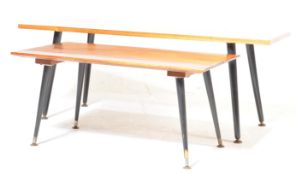 MID CENTURY TEAK WOOD LONG JOHN COFFEE TABLE