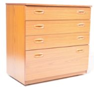 RETRO MID CENTURY TEAK WOOD VENEER PEDESTAL CHEST