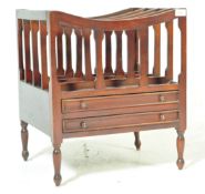 REGENCY REVIVAL MAHOGANY CANTERBURY MAGAZINE RACK