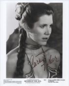 STAR WARS - CARRIE FISHER - PRINCESS LEIA - ROTJ SIGNED 8X10