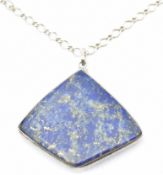 925 SILVER & LAPIS LAZULI PENDANT NECKLACE