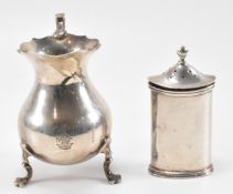 SILVER HALLMARKED JUG & PEPPER POT