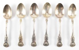 SIX HALLMARKED SILVER GEORGE IV TEASPOONS
