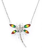 SILVER & PLIQUE A JOUR DRAGONFLY NECKLACE