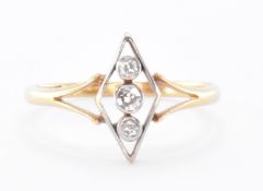 1920S ANTIQUE 18CT GOLD & DIAMOND RING
