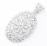 9CT WHITE GOLD & DIAMOND PENDANT