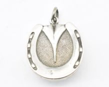 HALLMARKED VICTORIAN SILVER HORSE HOOF PENDANT LOCKET