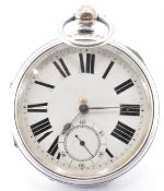 VICTORIAN SILVER OPEN FACE POCKET WATCH