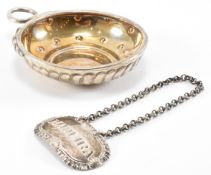 GEORGE III SILVER HALLMARKED MADEIRA LABEL