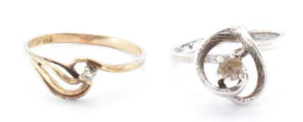 TWO GERMAN 8CT GOLD RINGS