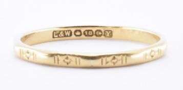 HALLMARKED VICTORIAN 18CT GOLD BAND RING