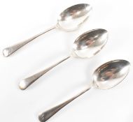 THREE 1930S SILVER HALLMARKED EDWARD VINER SPOONS