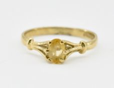HALLMARKED 9CT GOLD & TOPAZ RING