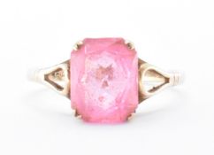 9CT GOLD & PINK STONE RING