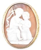 VICTORIAN CHRIST & JOHN THE BAPTIST CAMEO BROOCH