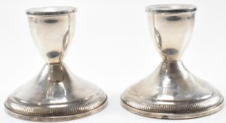 PAIR OF STERLING SILVER CANDLE STICKS