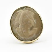 19TH CENTURY VICTORIAN LAVA CAMEO RING