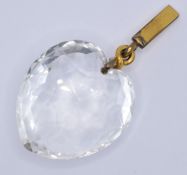 VICTORIAN ROCK CRYSTAL HEART PENDANT