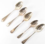 SIX 19TH CENTURY SILVER HALLMARKED SPOONS