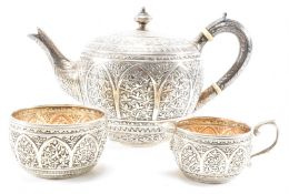 VICTORIAN SILVER HALLMARKED TEA SET