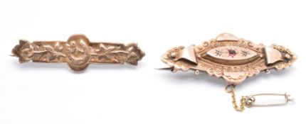 VICTORIAN 9CT GOLD BROOCHES