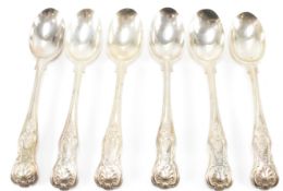SIX VICTORIAN CHAWNER & CO SILVER HALLMARKED TEASPOONS