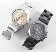 TWO SWATCH IRONY WRIST WATCHES