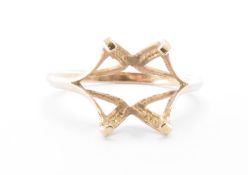 HALLMAKRED 9CT GOLD RING MOUNT