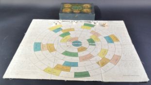 MID 19TH CENTURY ' WILLYS WALK TO GRANDMAMMA ' BOARD GAME