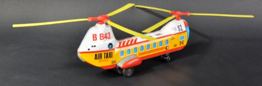 VINTAGE JAPANESE HAJI MADE TINPLATE TWIN ENGINE HELICOPTER