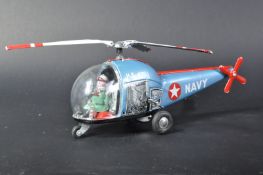 MODERN TOYS OF JAPAN MADE TINPLATE CLOCKWORK HELICOPTER