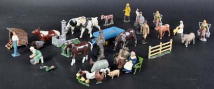 COLLECTION OF ASSORTED LEAD TOY FARM ANIMALS
