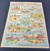 VINTAGE BRITISH EMPIRE MADE AEROPLANE RACE BOARD GAME