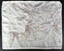 WWII SECOND WORLD WAR RELATED SILK ESCAPE MAP