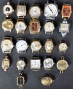 COLLECTION OF ASSORTED WRIST WATCHES - SOME WWII PERIOD EXAMPLES