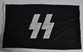 WWII SECOND WORLD WAR - LARGE GERMAN ' SS ' FLAG